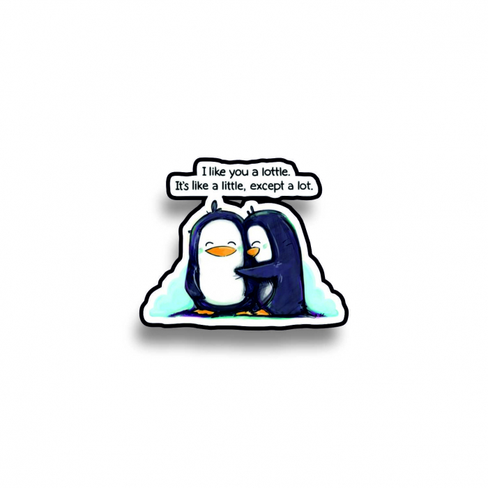 Insigna personalizata cu brosa I like you a lottle [1]