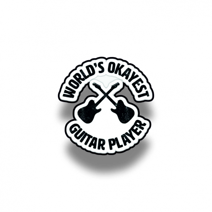 Insigna personalizata cu brosa Worlds okayest guitarist [1]
