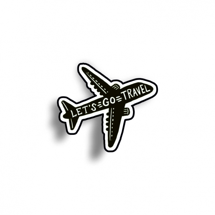 Insigna personalizata cu brosa Let's go travel [1]