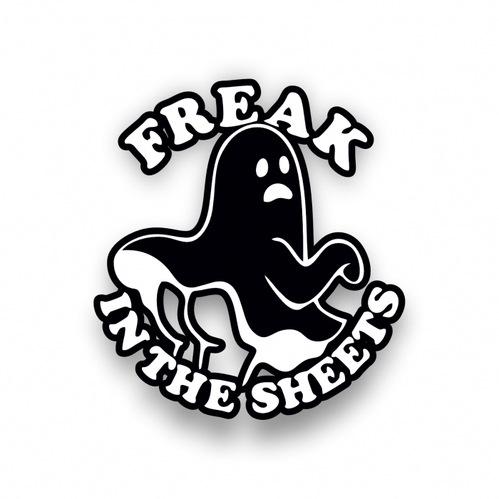 Insigna personalizata cu brosa Freak in the sheets ghost [1]