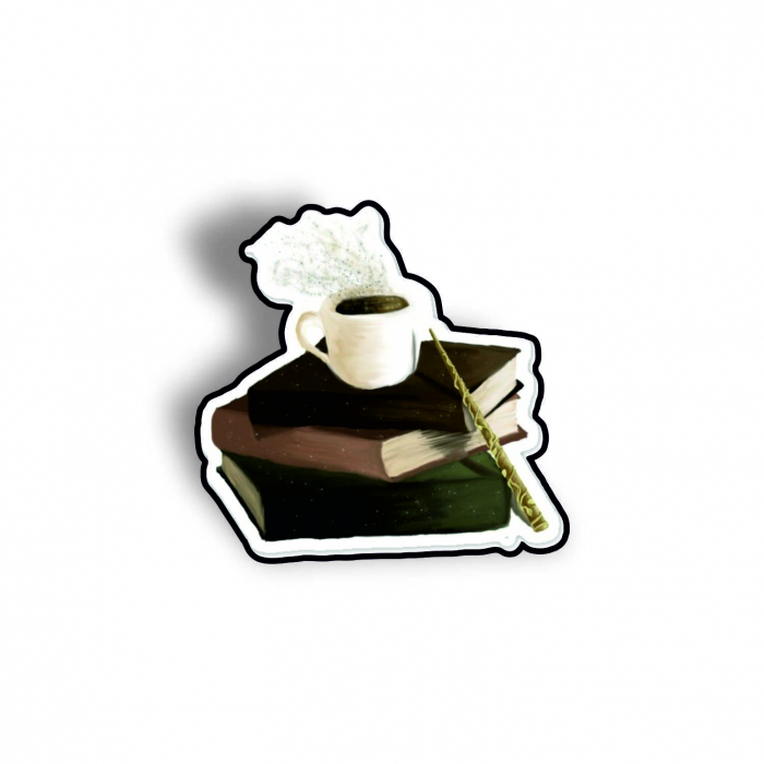 Insigna personalizata cu brosa Tea,books and wizardry [1]