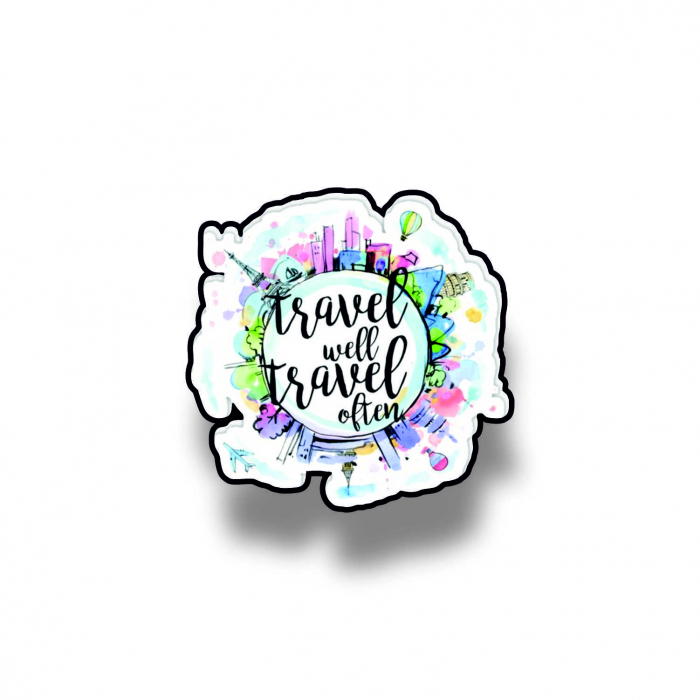 Insigna personalizata cu brosa Travel well [1]