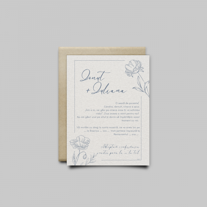 Invitatie nunta personalizata Everblue Elegance [1]