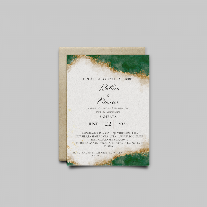 Invitatie nunta personalizata Green Harmony [1]