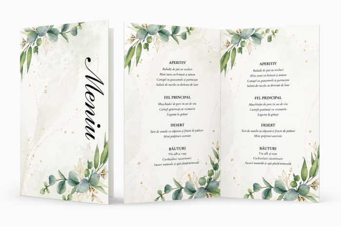 Meniu personalizat de nunta Enchanted Garden [2]