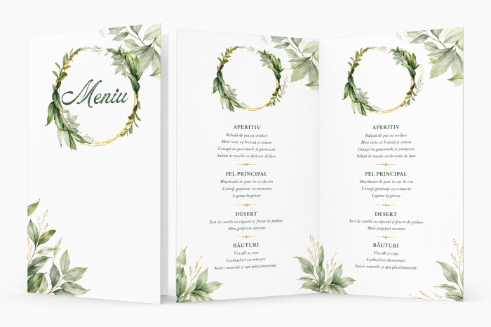 Meniu personalizat de nunta Forest Whisper [2]