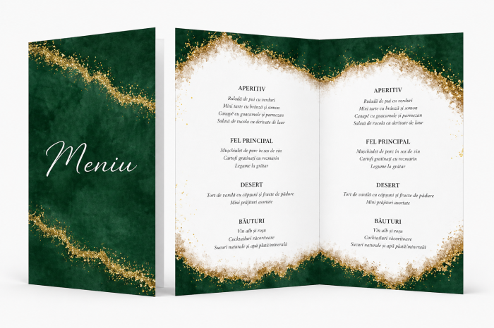 Meniu personalizat de nunta Green Harmony [2]