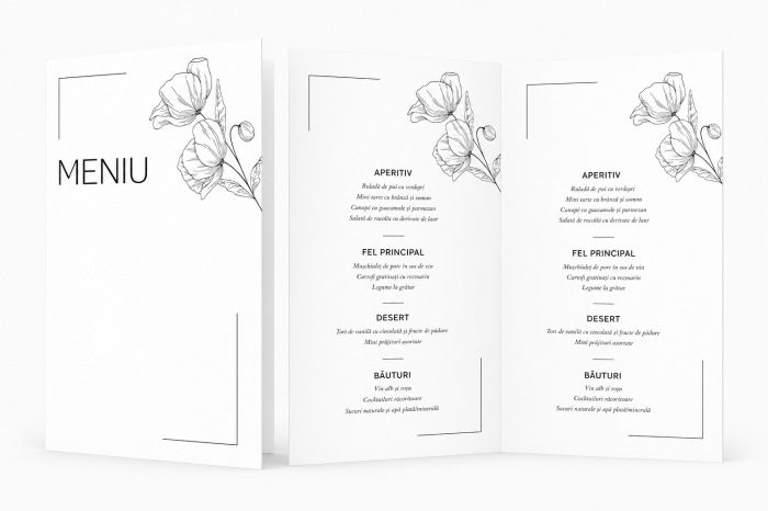 Meniu personalizat de nunta Pure Elegance [2]