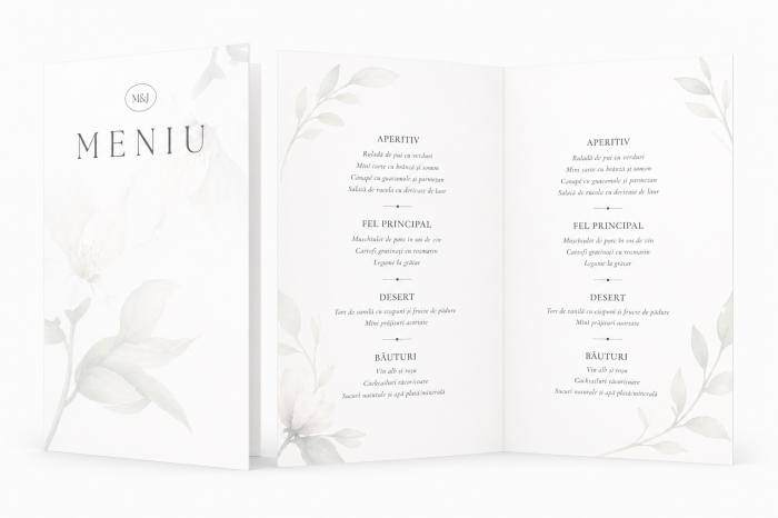 Meniu personalizat de nunta Whispering Pines [2]