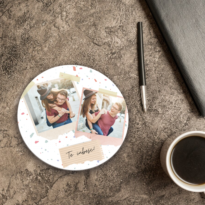 Mousepad personalizat cu 2 poze si mesaj [1]
