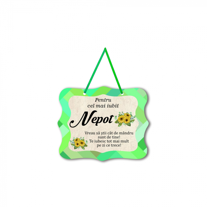 Magnet personalizat cu mesaj pentru nepot [1]