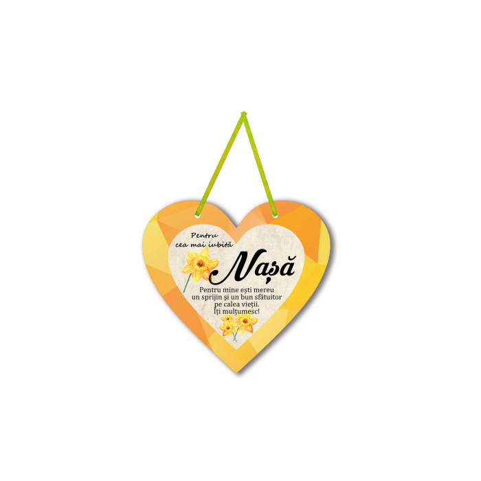 Magnet personalizat cu mesaj pentru nasa [1]