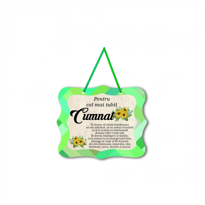 Magnet personalizat cu mesaj pentru cumnat [1]