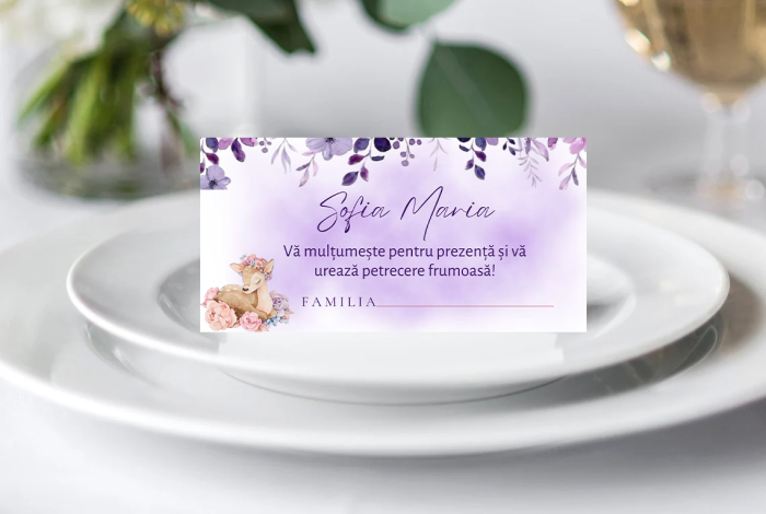 Plic bani botez personalizat Baby Deer Charm [1]