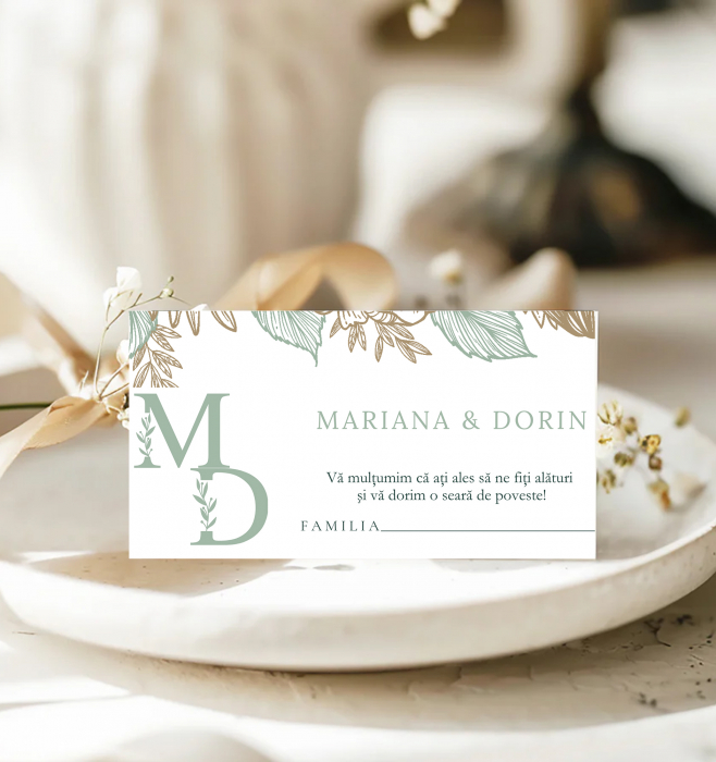 Plic bani nunta personalizat Rustic Bloom [1]