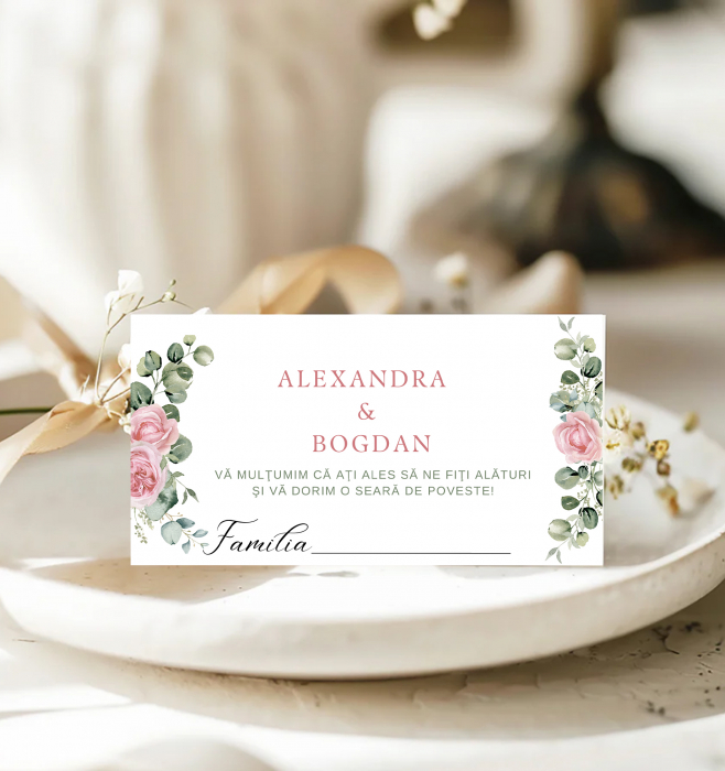 Plic bani nunta personalizat Pink Roses [1]