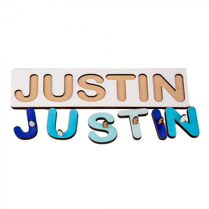 Puzzle personalizat cu nume lemn tip incastru [3]