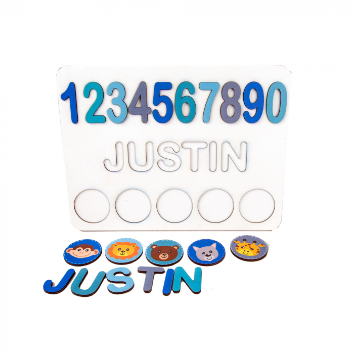Puzzle personalizat cu nume model animale salbatice incastru [2]
