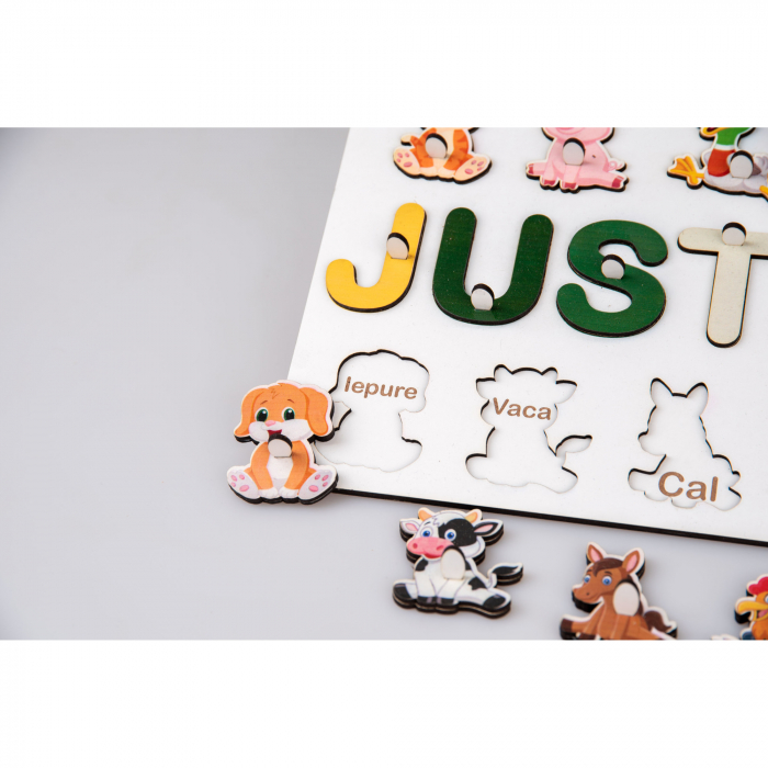 Puzzle personalizat cu nume model animale ferma incastru [2]