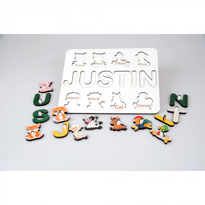 Puzzle personalizat cu nume model animale ferma incastru [4]