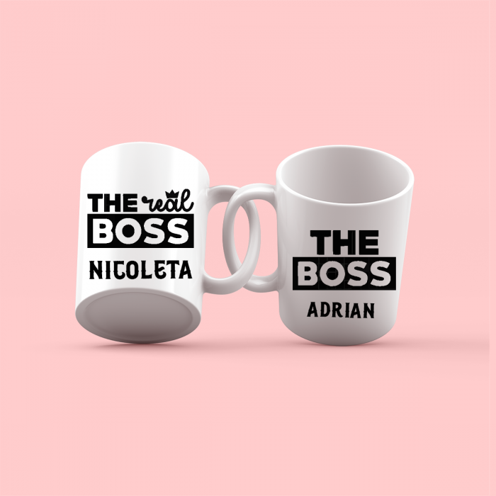 Cani personalizate pentru cuplu The boss [1]