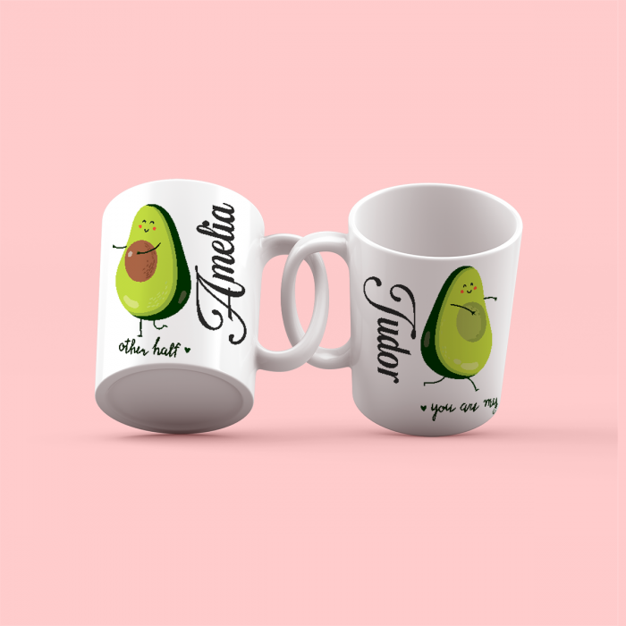 Cani personalizate pentru cuplu Avocado [1]