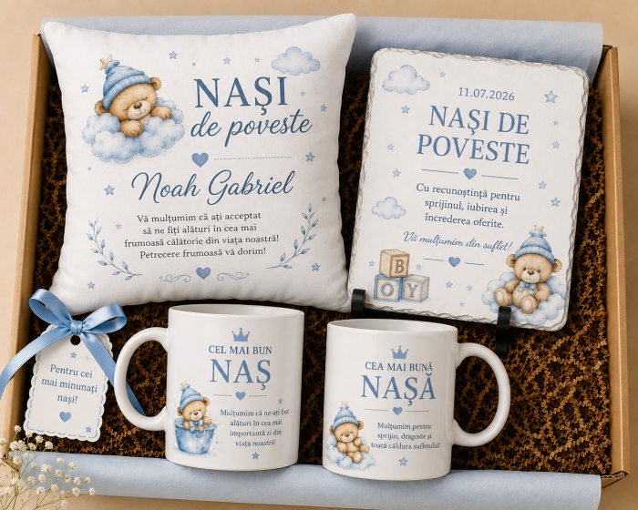 Set cadou personalizat pentru nasi botez [2]