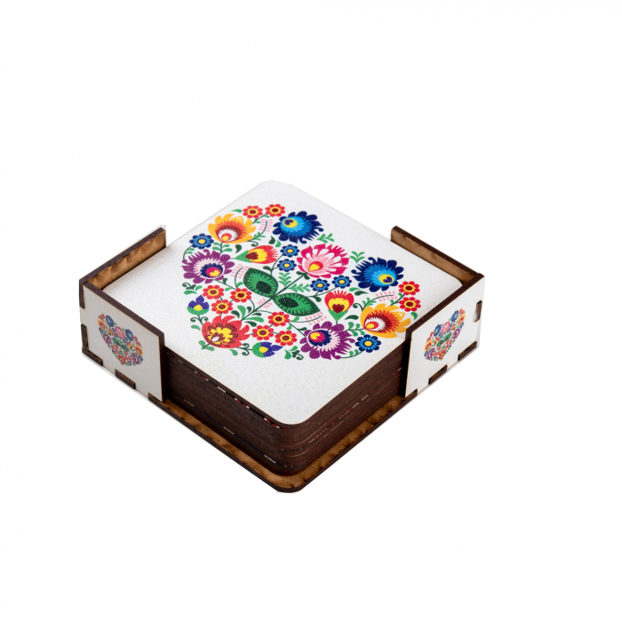 Set cu 6 Suporturi pentru Pahare model unguresc colorat [2]