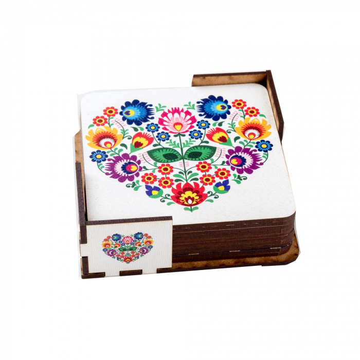 Set cu 6 Suporturi pentru Pahare model unguresc colorat [1]