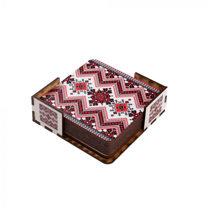 Set cu 6 Suporturi pentru Pahare model traditional rosu [1]