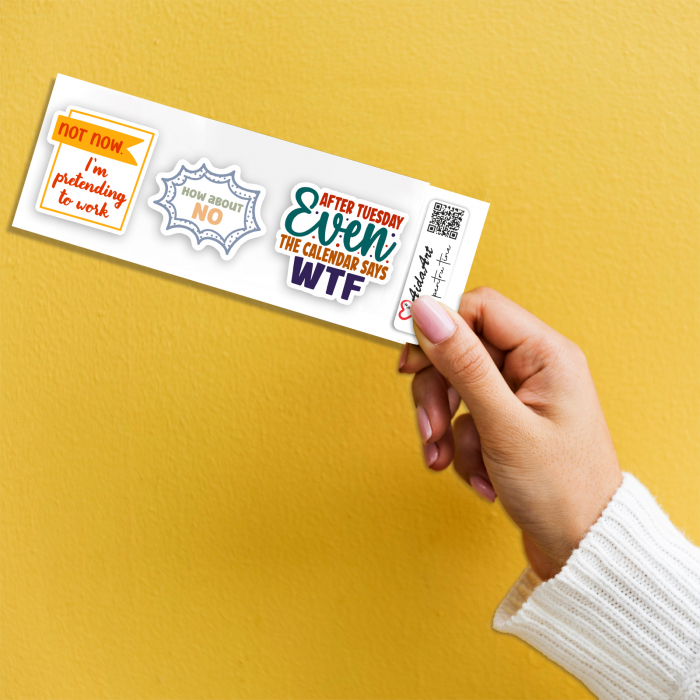 Stickere personalizate Life quotes 6 cm [2]