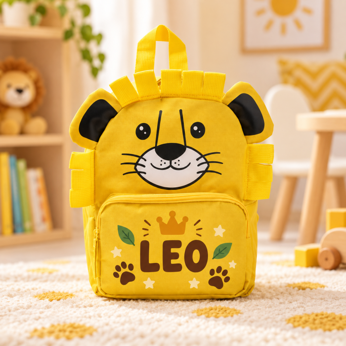 Rucsac pentru copii personalizat cu nume si animalut [4]