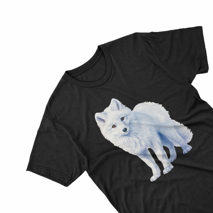 Tricouri personalizate cu poza Lup Watercolor baby white wolf [1]