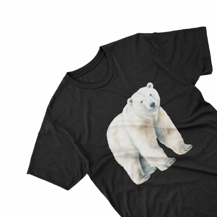 Tricouri personalizate cu poza Urs polar Watercolor alb [2]