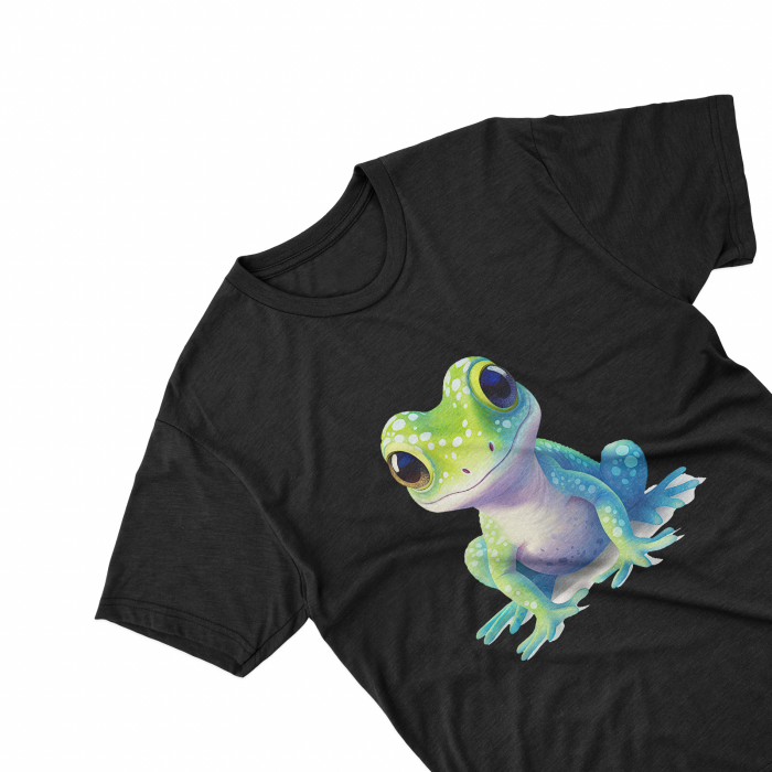 Tricouri personalizate cu poza Broasca Watercolor cute alien [2]