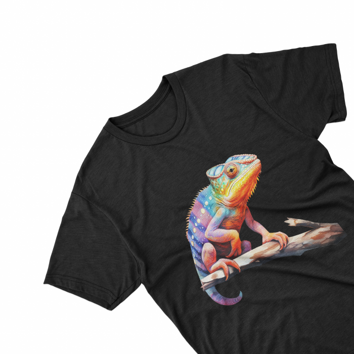 Tricouri personalizate cu poza Cameleon Watercolor multicolor [1]