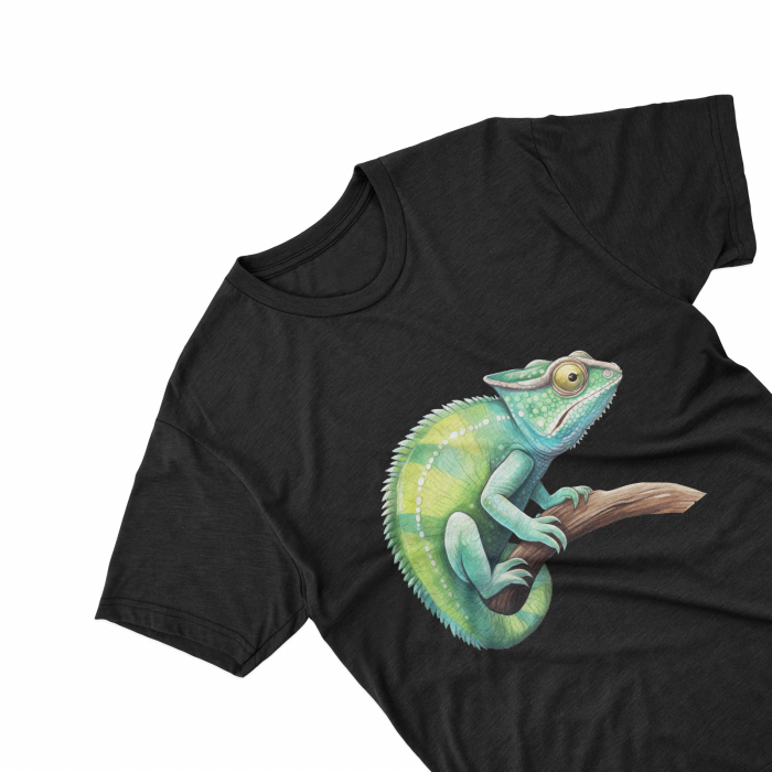 Tricouri personalizate cu poza Cameleon Watercolor odihna [2]
