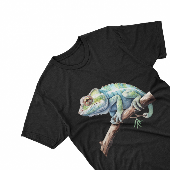 Tricouri personalizate cu poza Cameleon Watercolor culori reci [1]