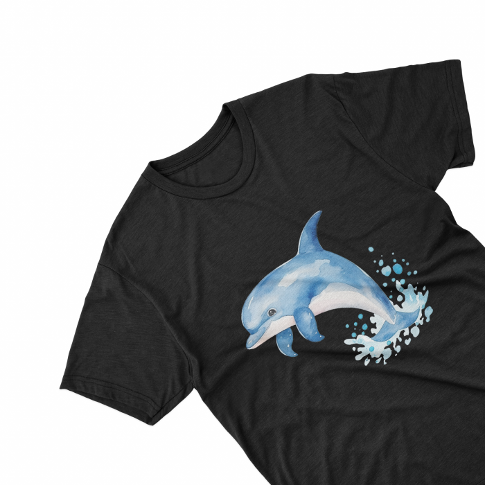 Tricouri personalizate cu poza Delfin Watercolor cartoon [2]