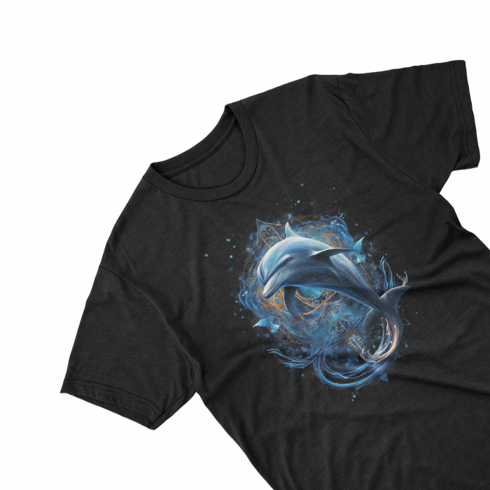 Tricouri personalizate cu poza Delfin Watercolor spiritual [1]