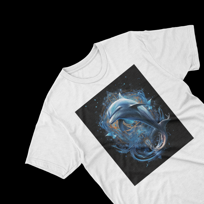 Tricouri personalizate cu poza Delfin Watercolor spiritual [2]