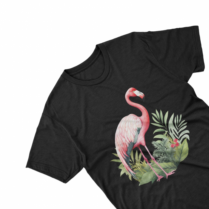 Tricouri personalizate cu poza Flamingo Watercolor savana [2]