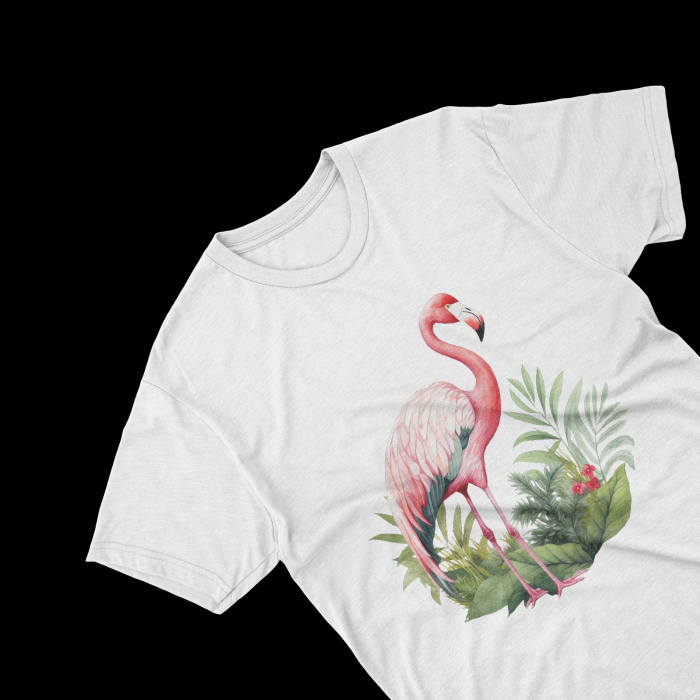 Tricouri personalizate cu poza Flamingo Watercolor savana [1]