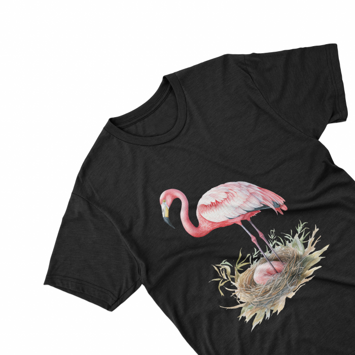 Tricouri personalizate cu poza Flamingo Watercolor baby [1]