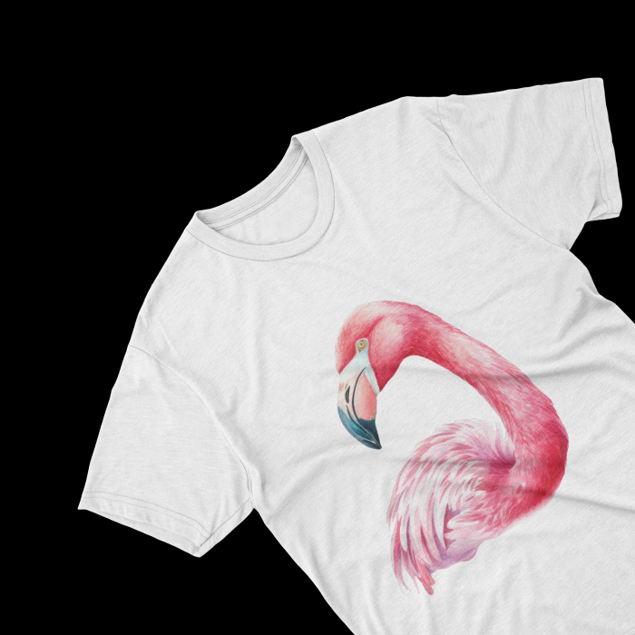 Tricouri personalizate cu poza Flamingo Watercolor portret [1]