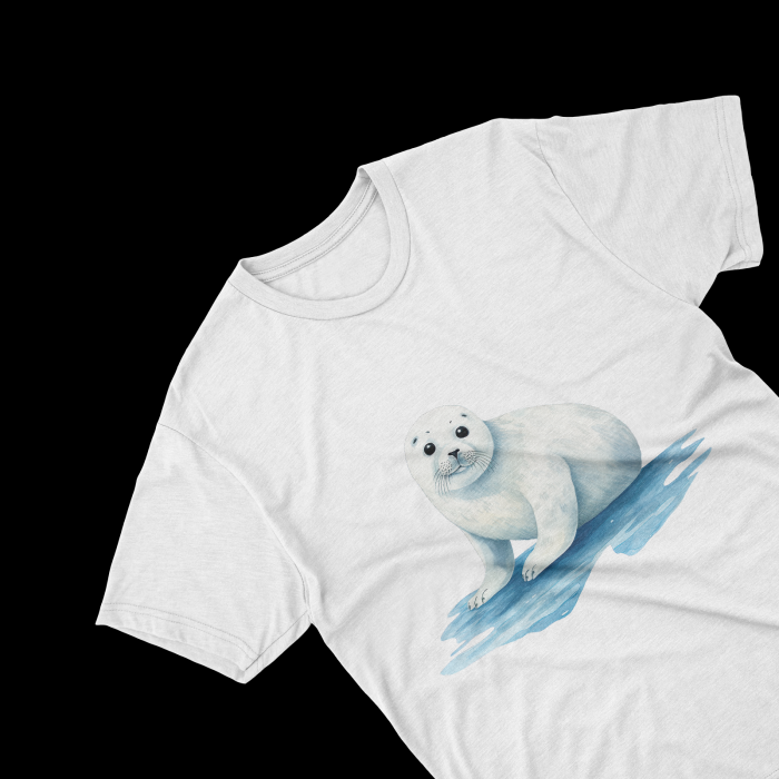 Tricouri personalizate cu poza Foca Watercolor baby seal [2]