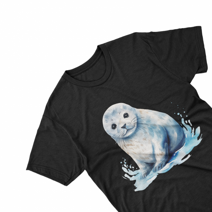 Tricouri personalizate cu poza Foca Watercolor [2]