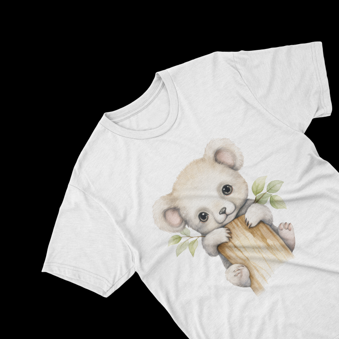 Tricouri personalizate cu poza Koala Watercolor cu bambus [2]