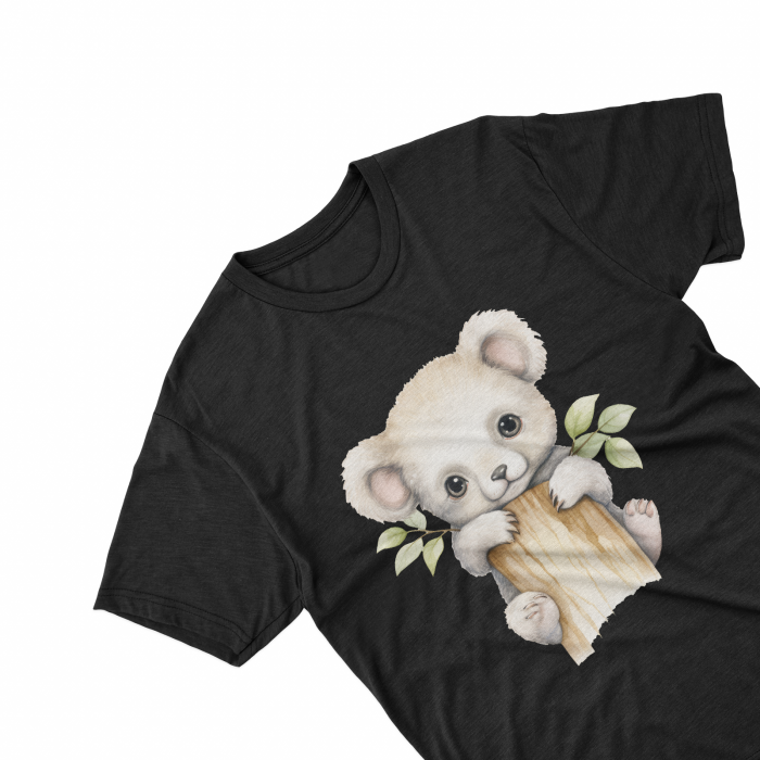 Tricouri personalizate cu poza Koala Watercolor cu bambus [1]