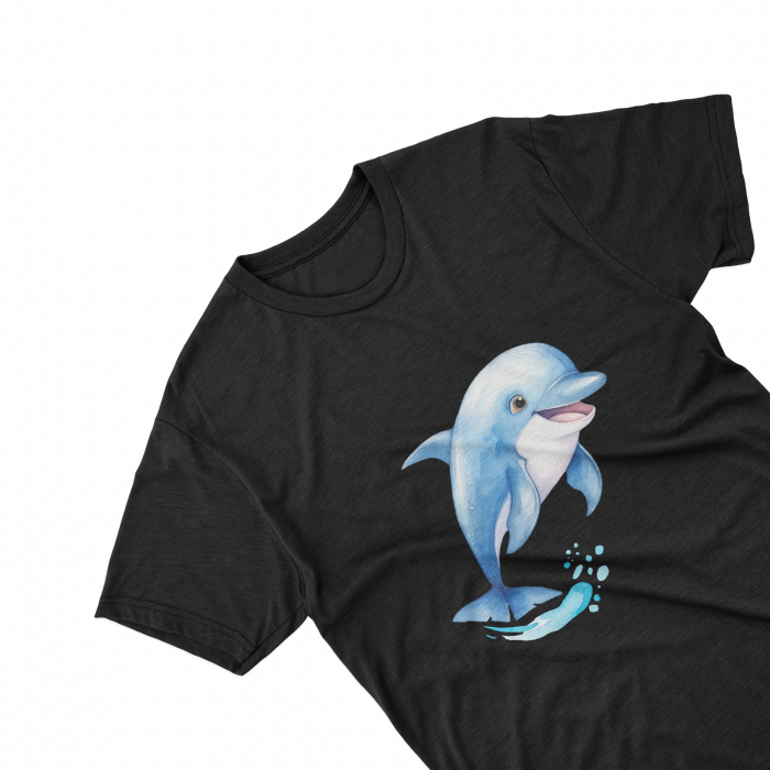 Tricouri personalizate cu poza Delfin Watercolor [2]